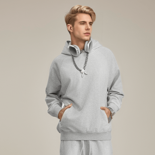 Felpa con cappuccio con maniche raglan Monkey Wash