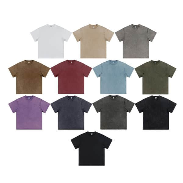 작은 네크라인 바틱 반소매 티셔츠