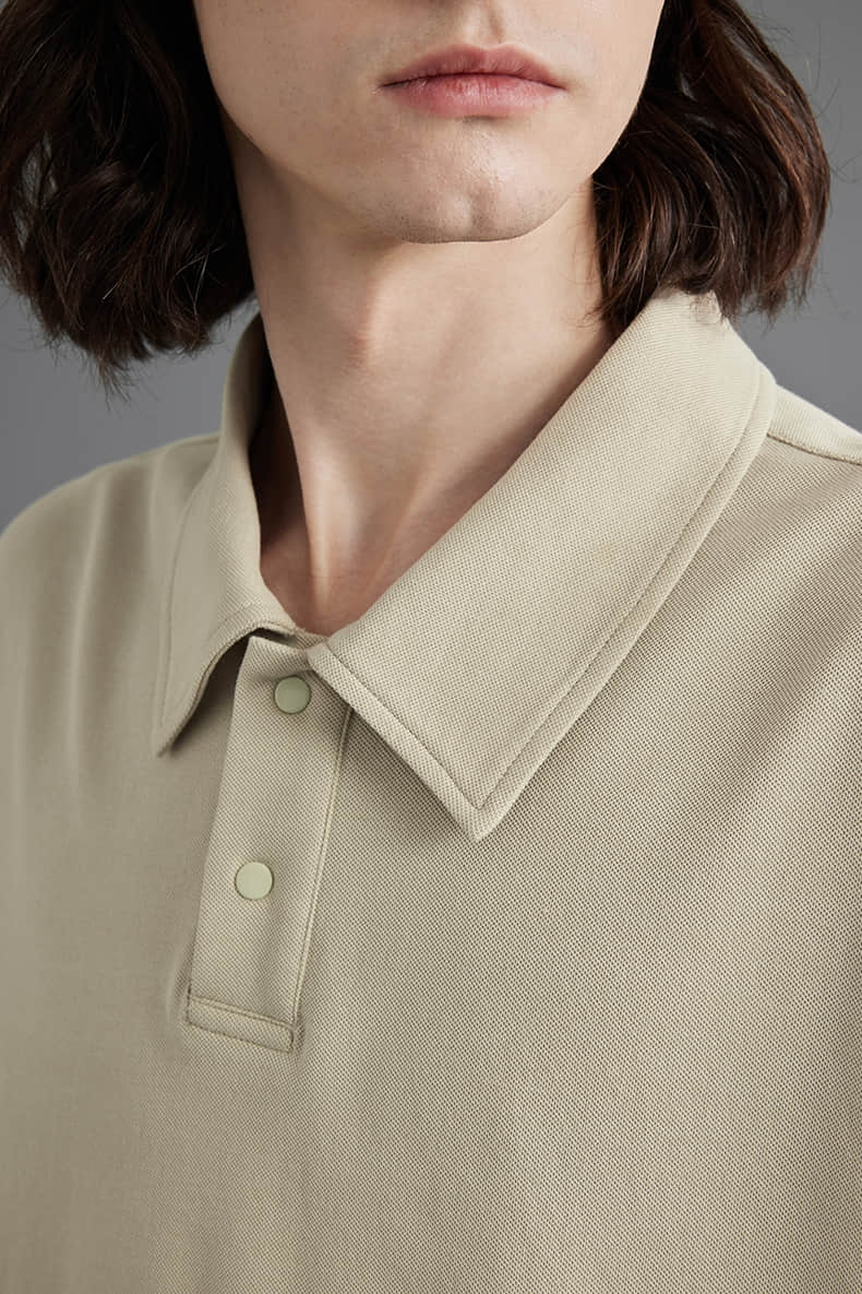 Kurzärmeliges Pique-Polo mit kühlem Tragegefühl