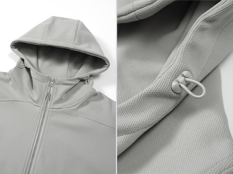 Intelligente Temperaturkontrolle Jacke mit Kapuze und Reißverschluss Intelligente Temperaturkontrolle Jacke mit Kapuze und Reißverschluss