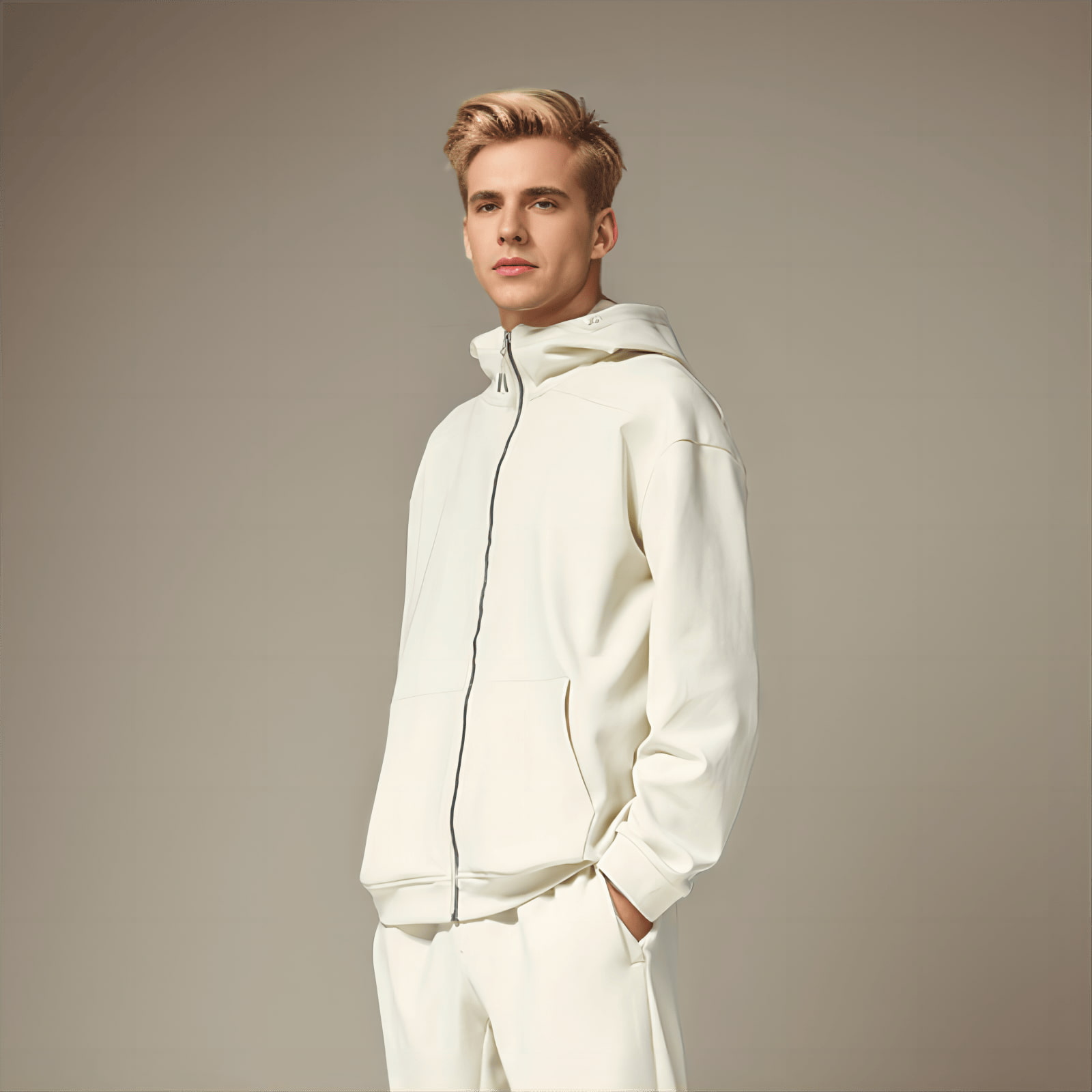 Intelligente Temperaturkontrolle Jacke mit Kapuze und Reißverschluss