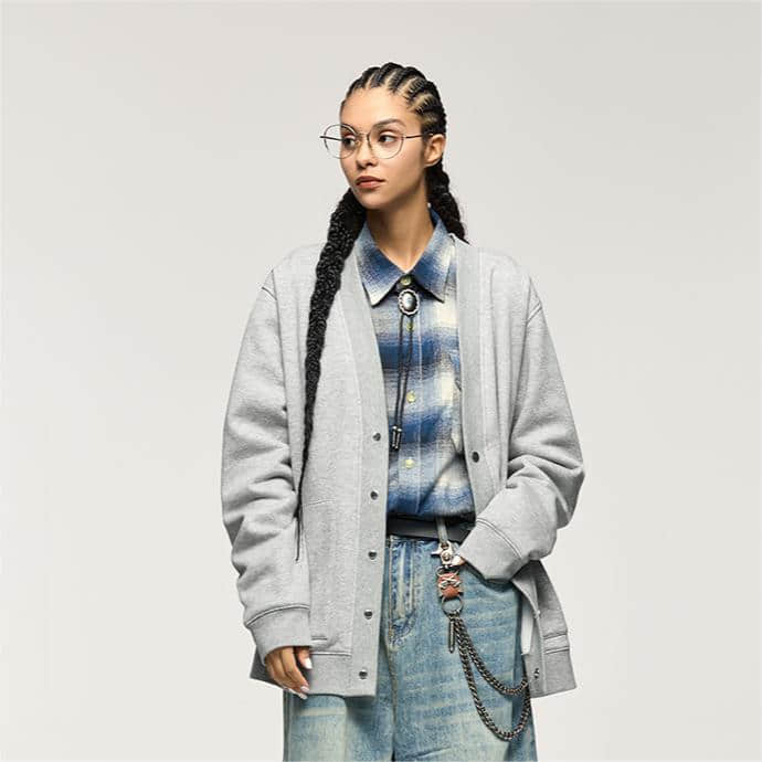 Cardiganjakke med fjerninfrarød varmeopbevaring