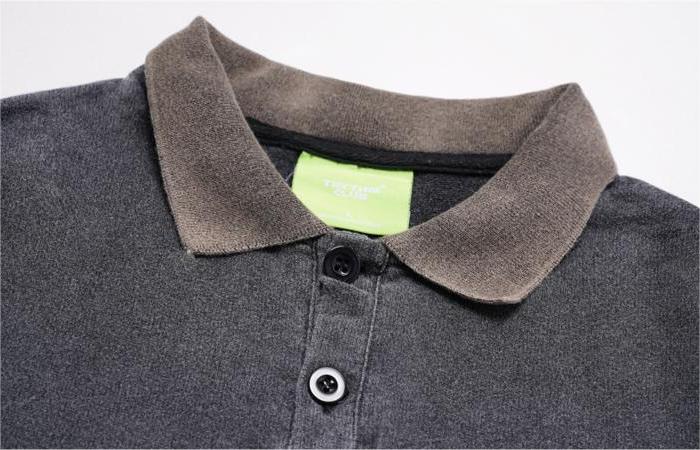 Kraftig vasket poloshirt med digitaltryk Kraftig vasket poloshirt med digitaltryk