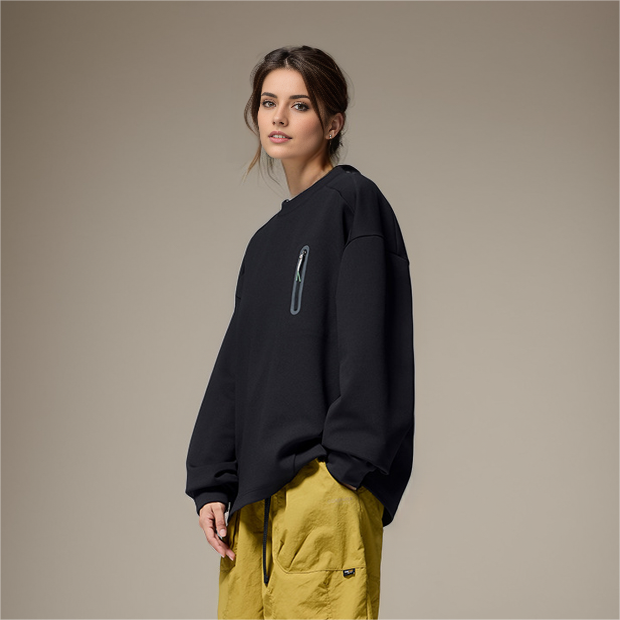 Умная толстовка с регулирующим температуру вырезом и карманами с клееными швами