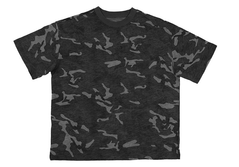 Vintage Camo Print T-shirt Streetwear Style