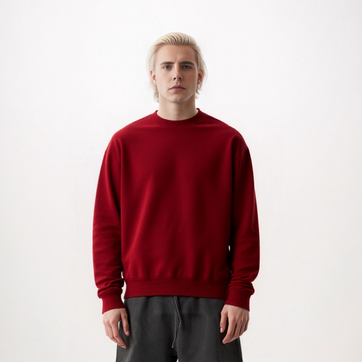 Sudadera Unisex de cuello redondo y gran gramaje