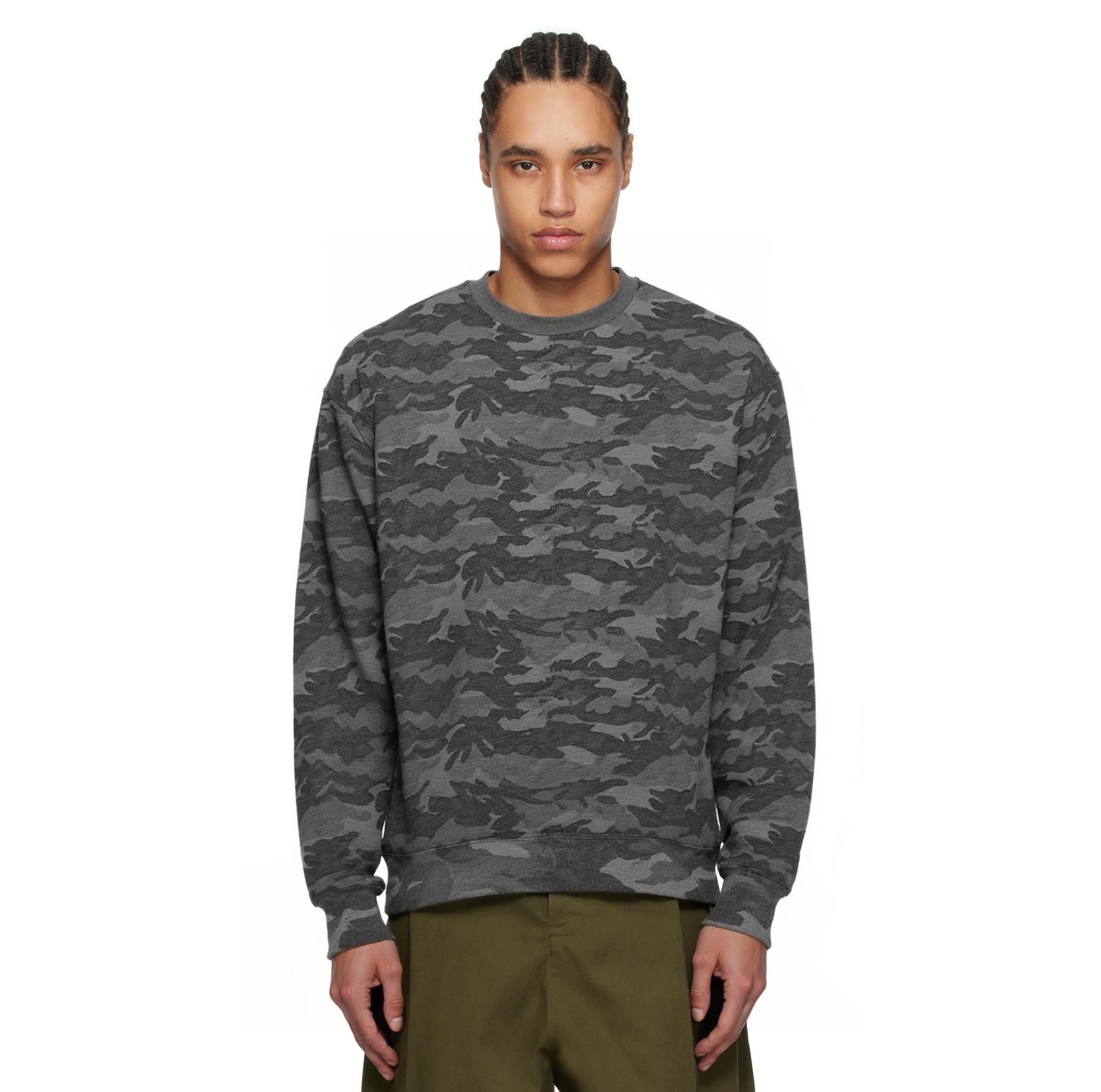 Sudadera de cuello redondo Vintage Distressed