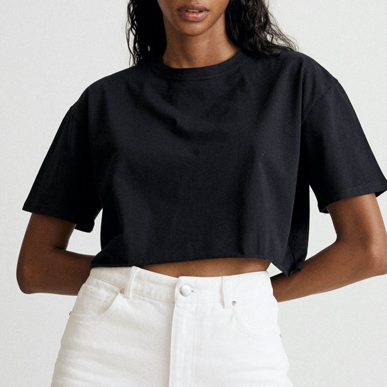 Women’s Cropped Casual Short Sleeve Tops