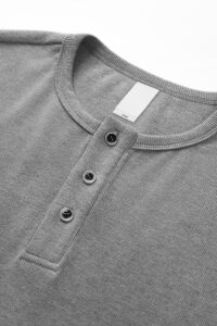 Slouchy Henley Antibacterial  Long Sleeve T-shirt