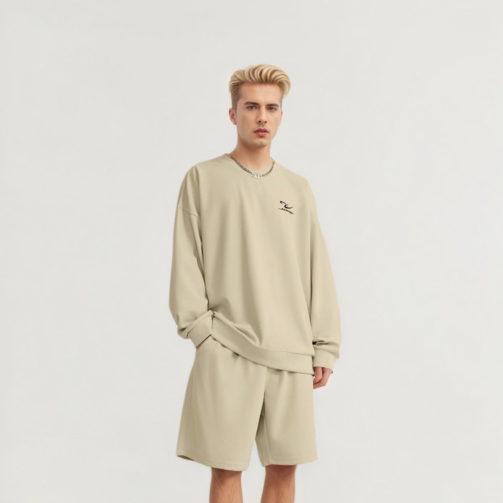 Set di abbigliamento sportivo casual ricamato in piqué