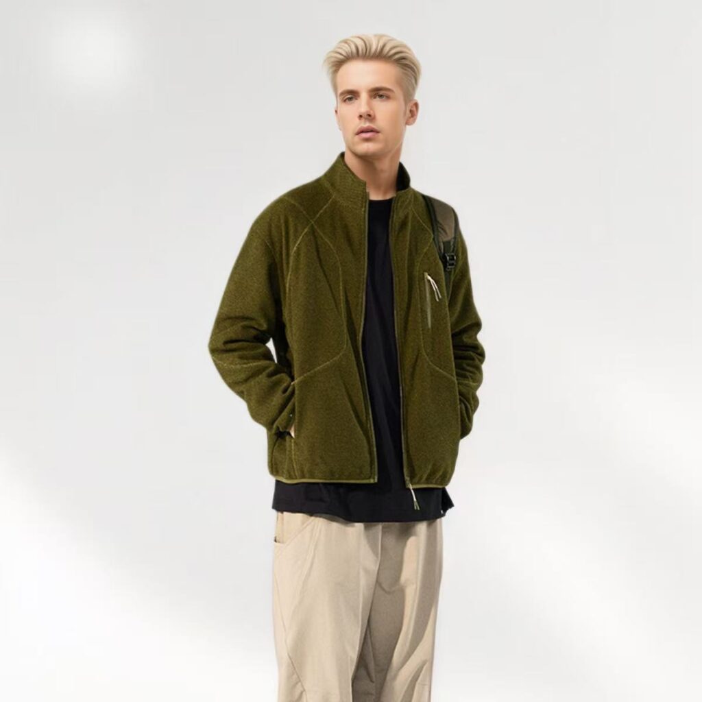 Honeycomb Thermal-jakke med stående krave