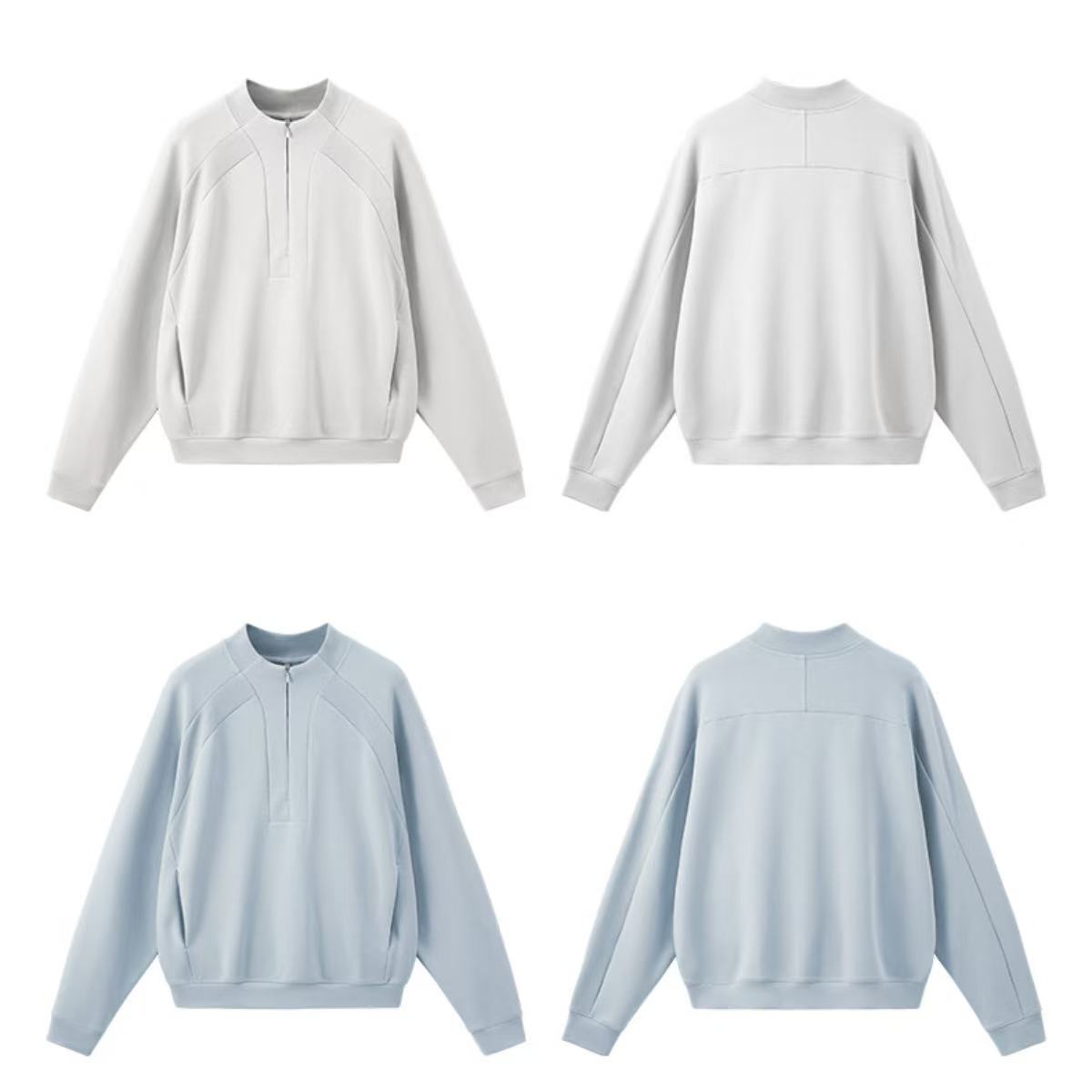 Lycra Pique Stretch Sweatshirt – Fall 2025 Half-zip Comfort Top