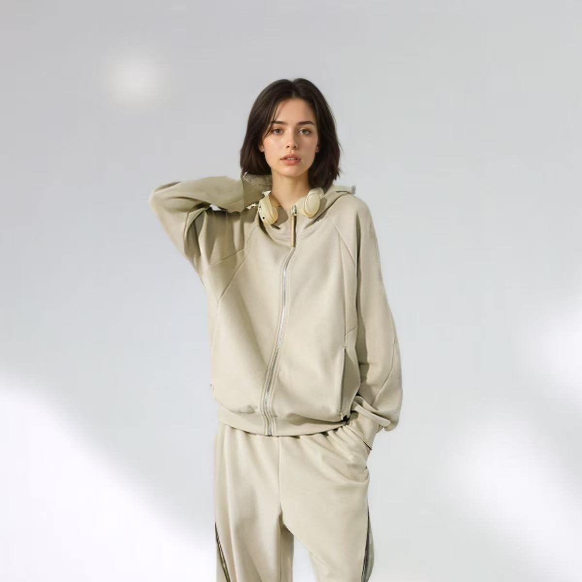 Lycra Jelly Zip-up Hoodie – Four Way Stretch & Air Layer Technology