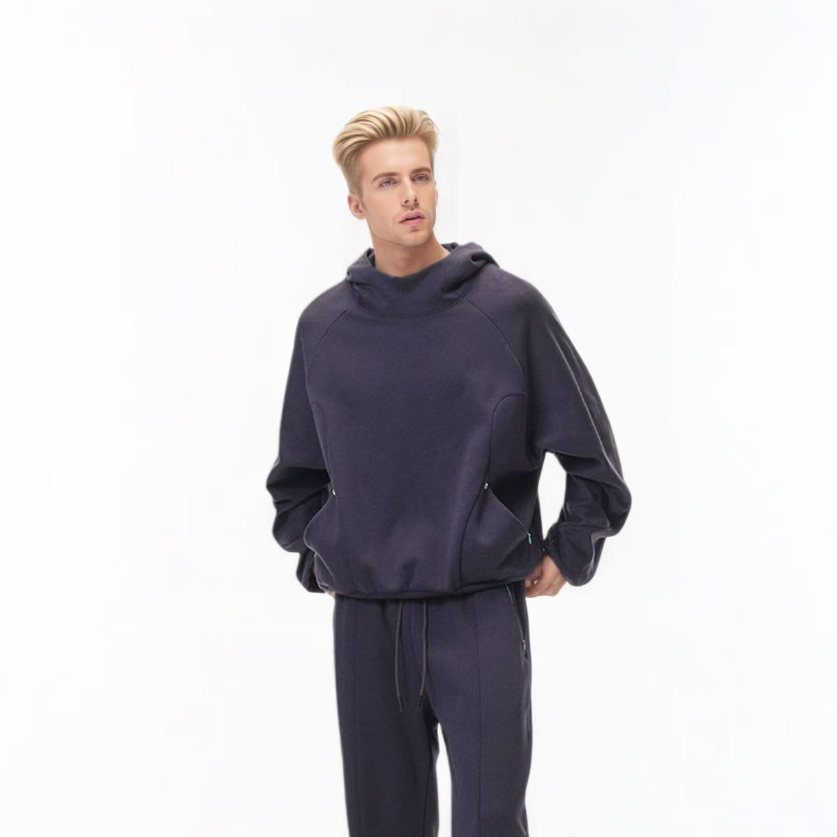 3d Deconstructive Cutting Antistatic Eggshell Velvet Hoodie