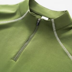 Imitation Weaving Antibacterial Outdoor Half-zip T-shirt