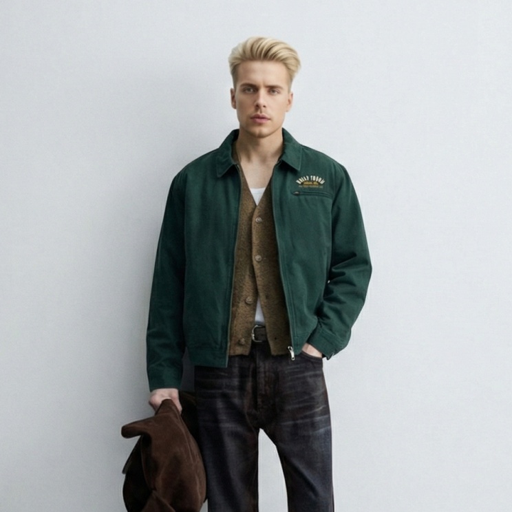 Giacca utility pesante con lavaggio a pietra - abbigliamento da lavoro e streetwear durevole