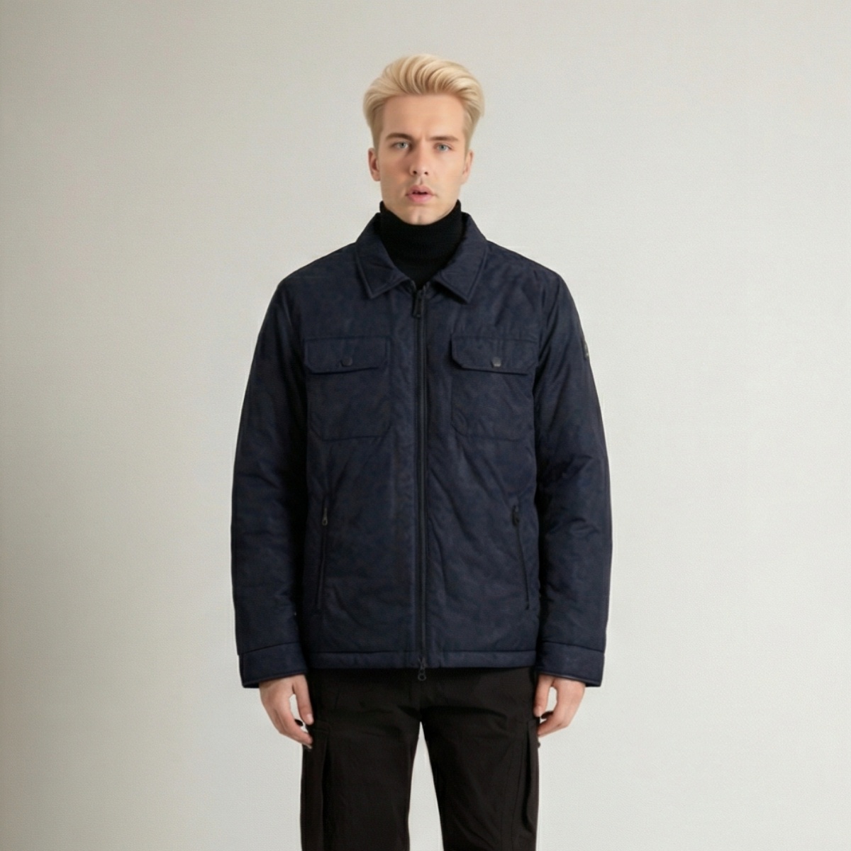 Giacca casual in nylon leggero da uomo