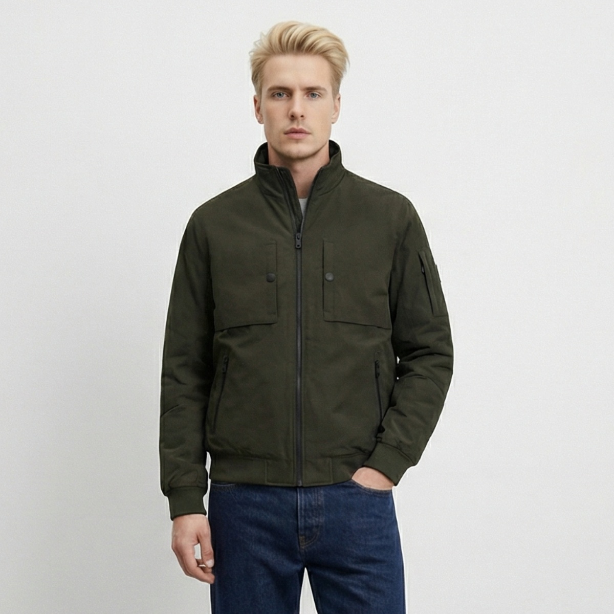 Giacca da uomo in cotone elasticizzato