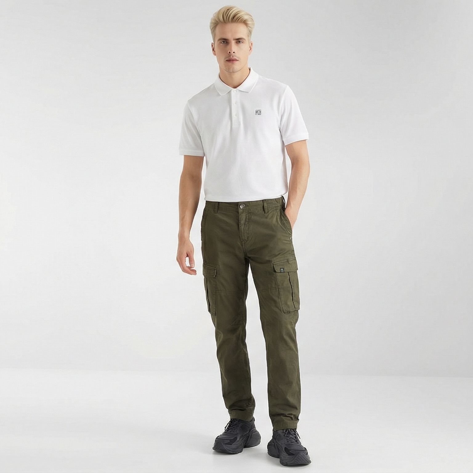 Klassische Chino-Hose mit geradem Bein für Männer